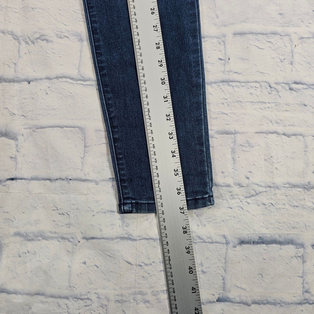 Democracy Jeans Womens 8 Blue Ab Solution Booty Lift Jegging Dark Wash Stretch - Picture 2 of 12